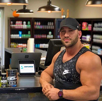 Emedin Rivera inside Empower Healthy Grill